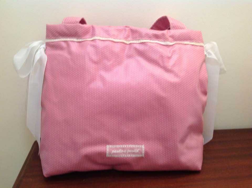 Saco para fraldas rosa  38x31x10 cm Nunca usado