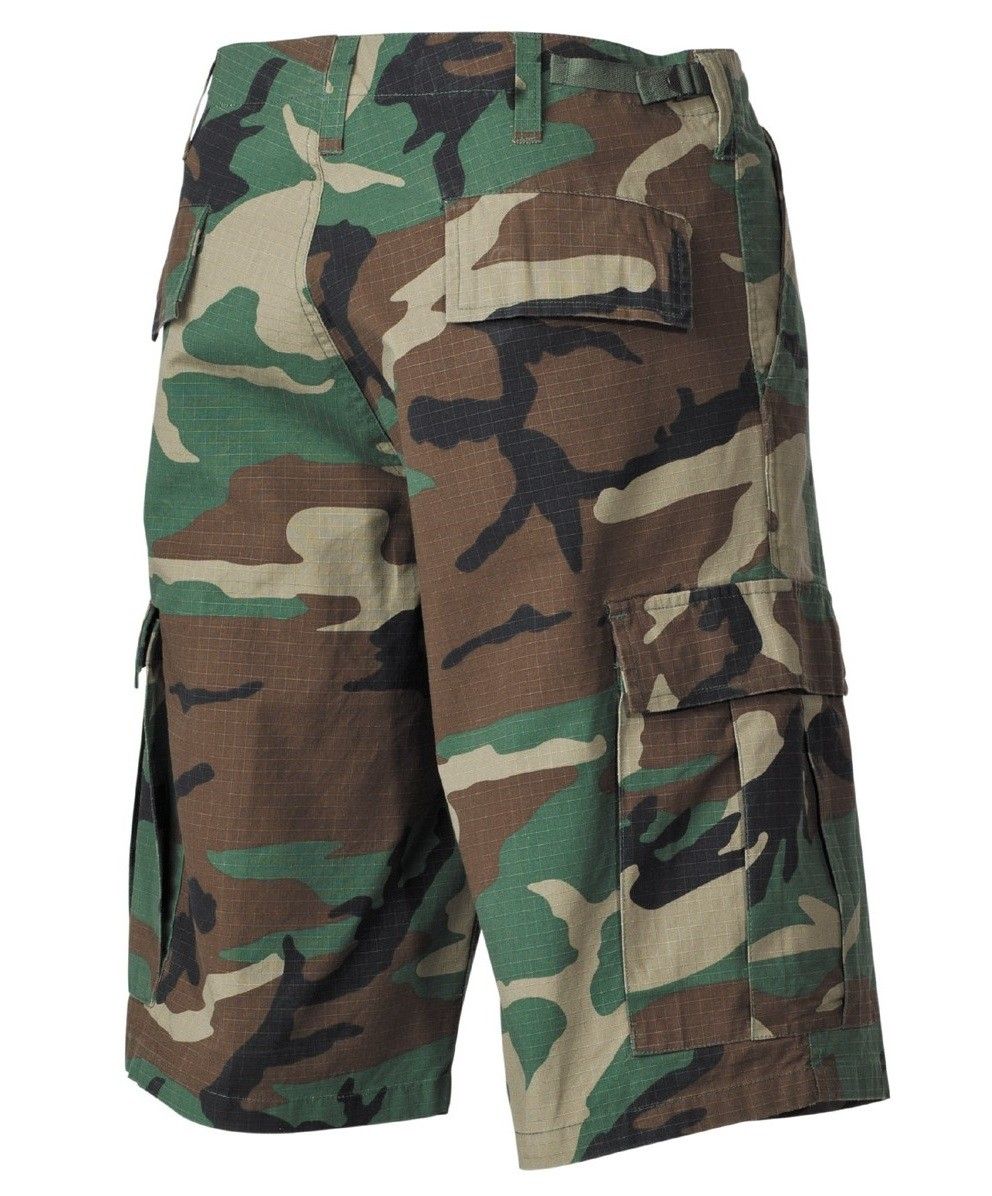 spodnie us bermuda bdu rip stop woodland-stonewashed l