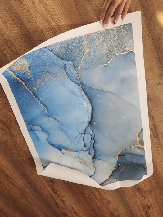 Obraz na płótnie marmurek nowoczesny niebieski