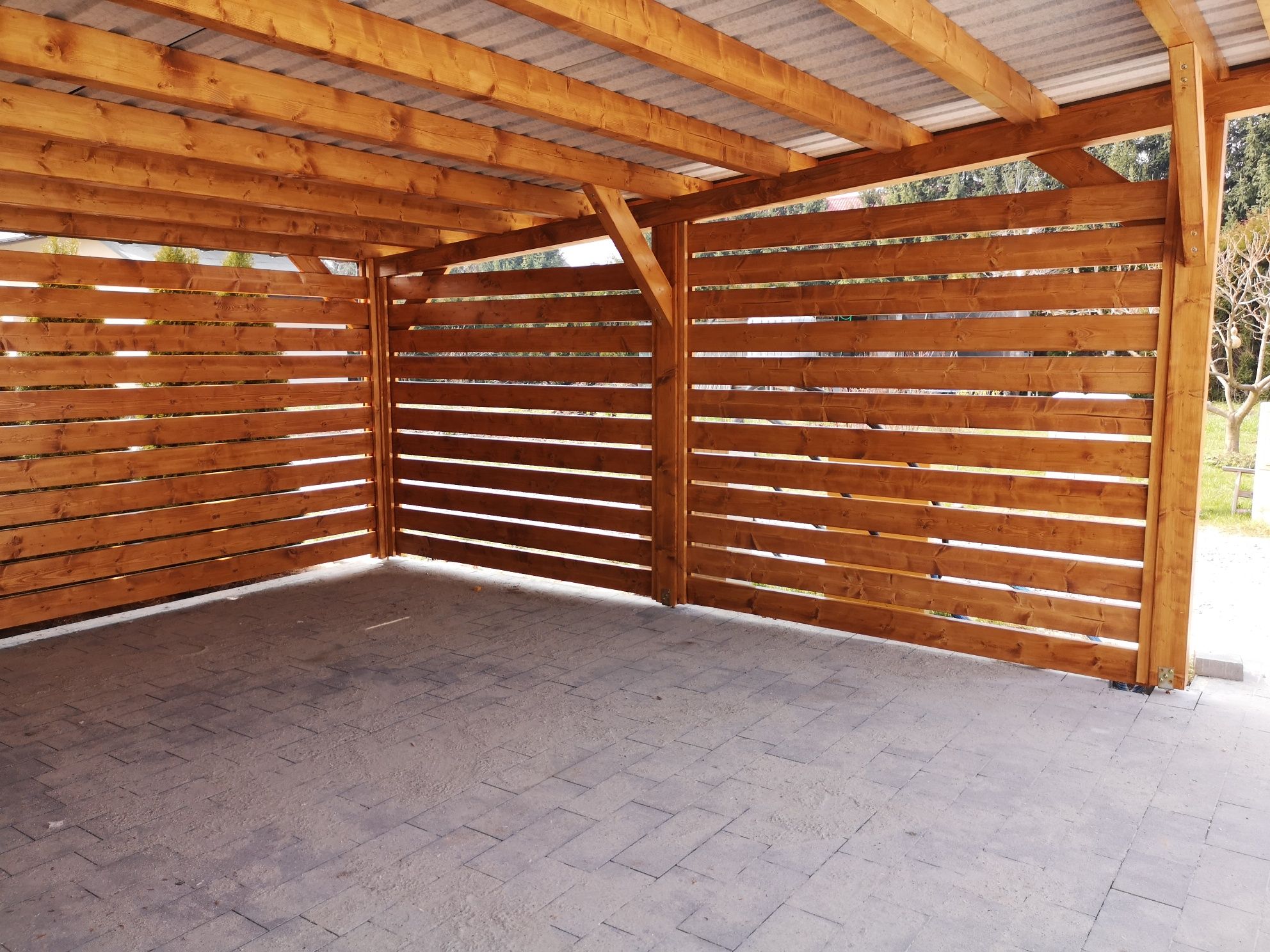 Wiata garażowa drewniana carport altana garaż zadaszenie tarasu