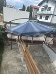 Parasol ogrodowy granatowy