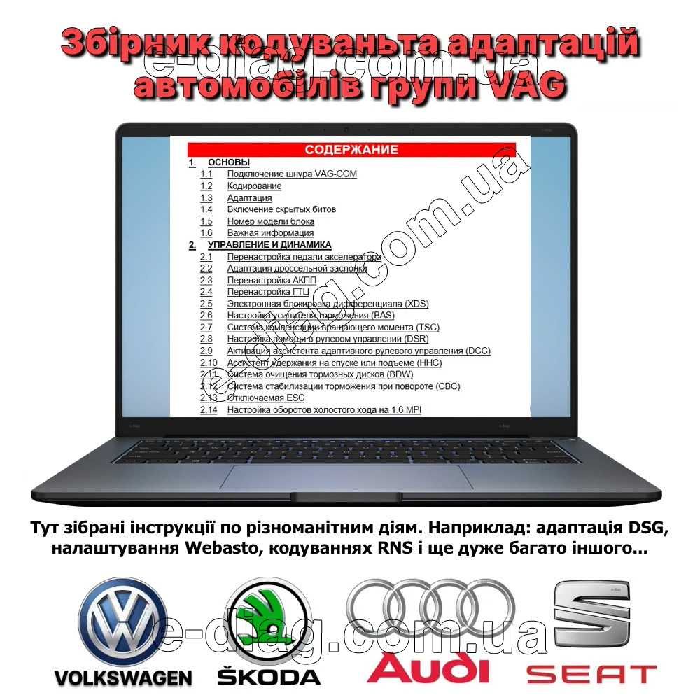 VAG‑COM HEX V2 24.4 | Кабель для VW Audi Skoda + Гарантія VCDS