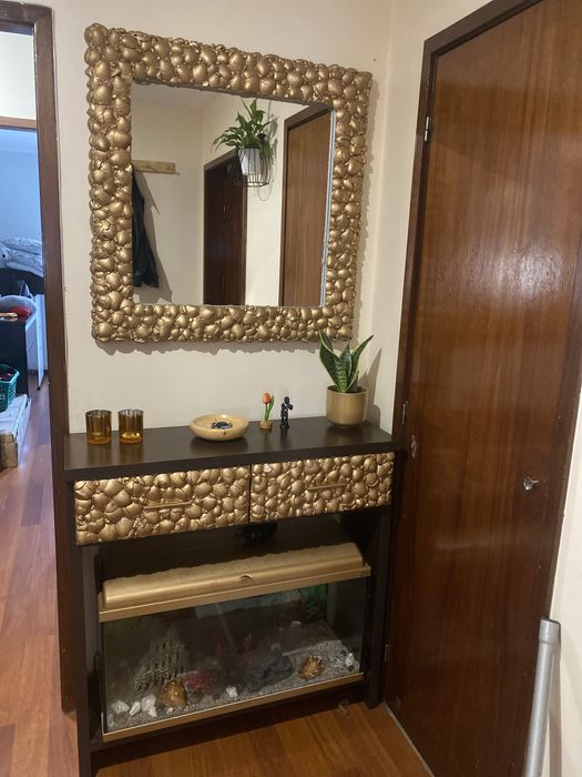 Conjunto de estante e espelho personalizado!