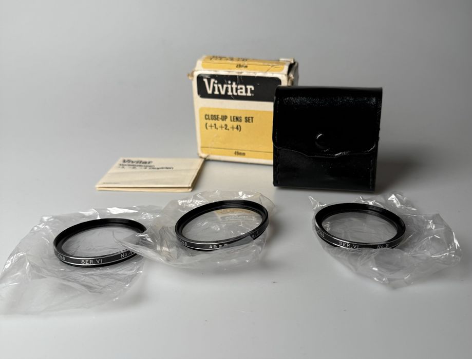 Комплект макролінз 49мм Vivitar Close-up lens set +1+2+4