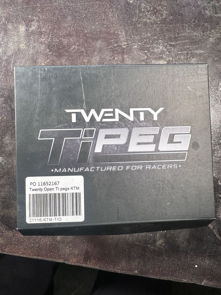Podnóżki Twenty TiPeg Titanium / Tytanowe/ KTM/gas/husqvarna/sherco