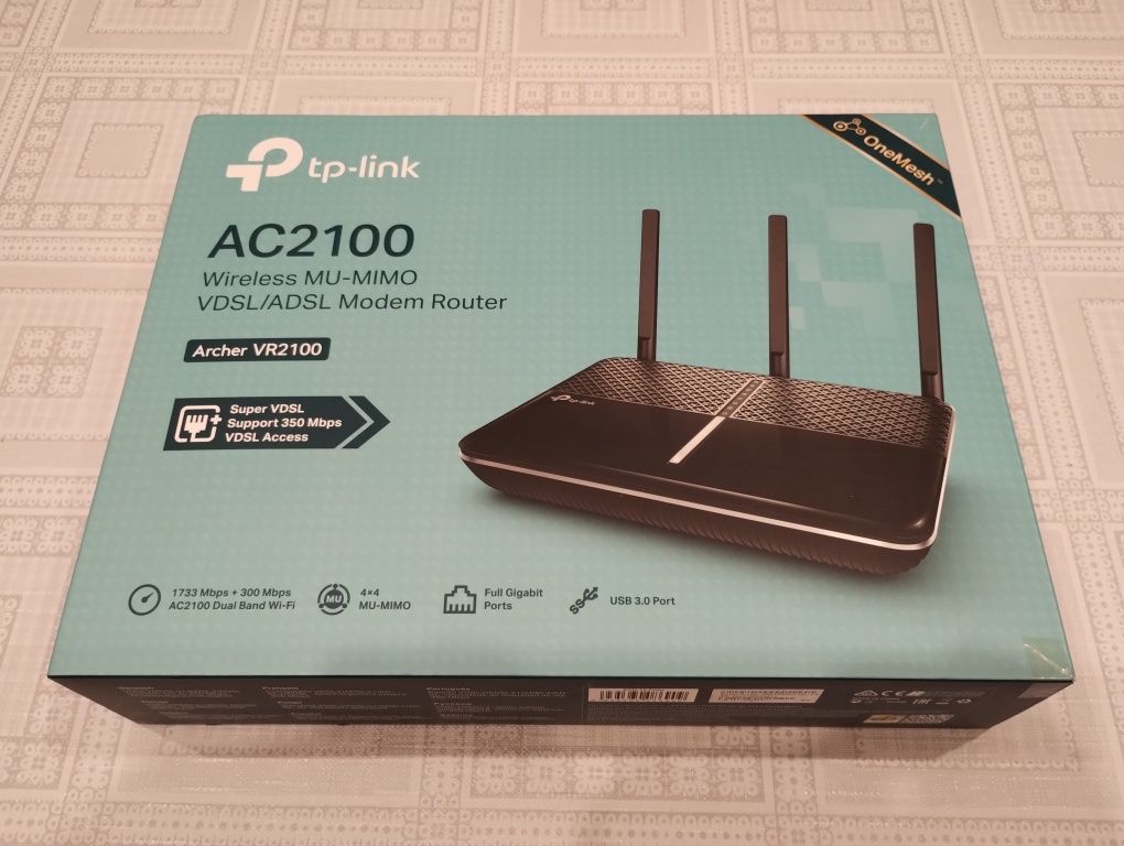 ARCHER VR2100 - bezprzewodowy router/modem VDSL/ADSL MU-MIMO AC2100