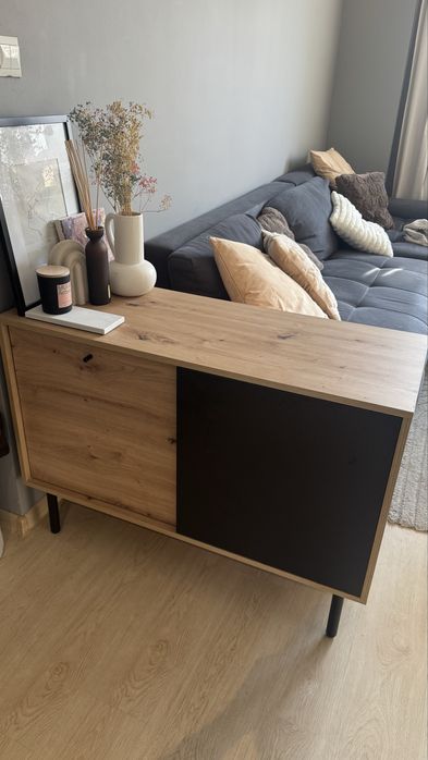 Zestaw mebli loft drewno czarny