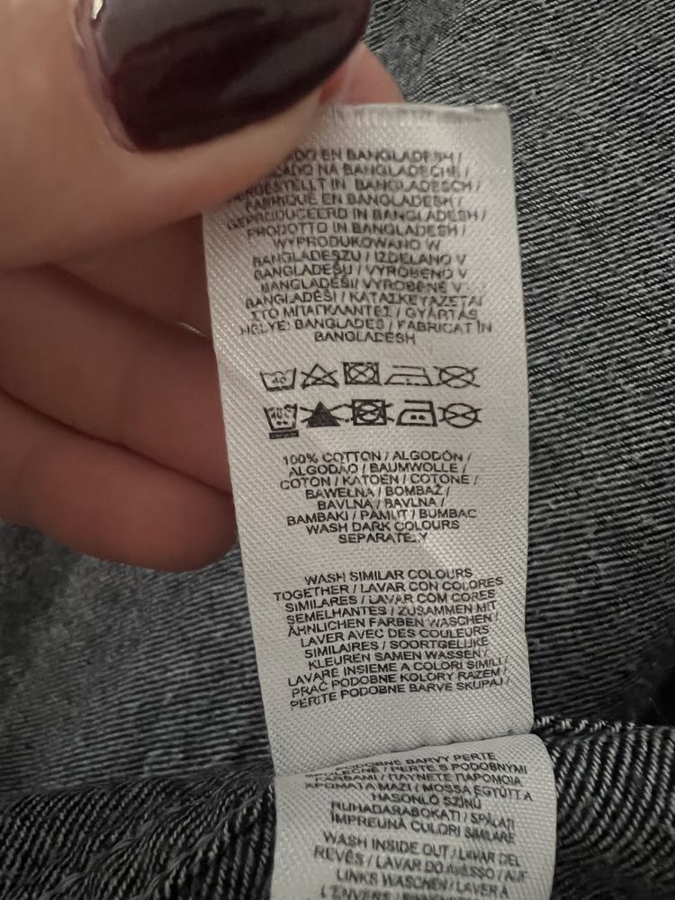 Koszula meska szara dlugi rekaw rozmiar L bawelna