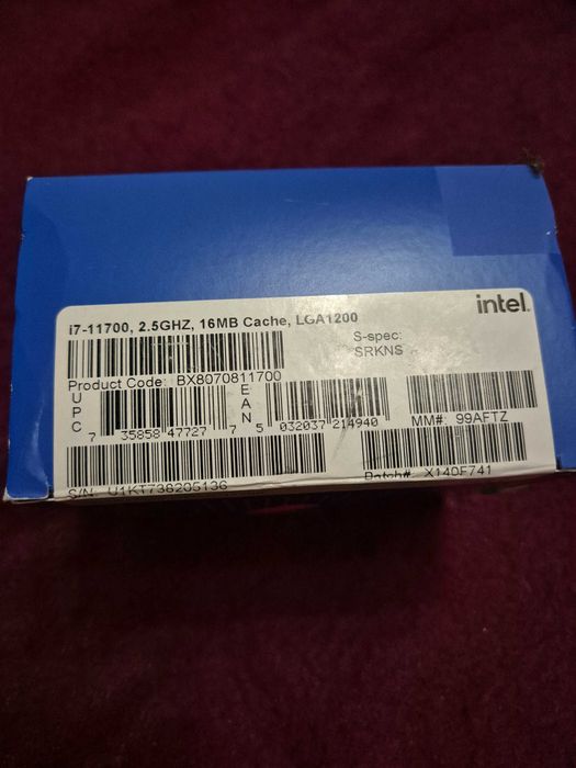 Процесор Intel Core i7-11700 s-1200 2.5GHz/16MB BOX LGA1200 8/16 яд/по