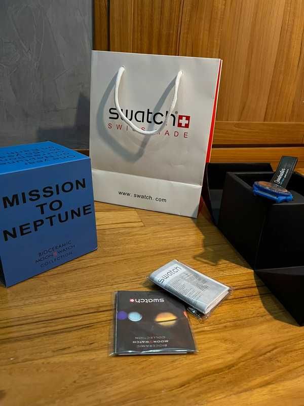 Omega x Swatch Neptune Mission Bioceramic - SO33N100 Scratch-Resistant