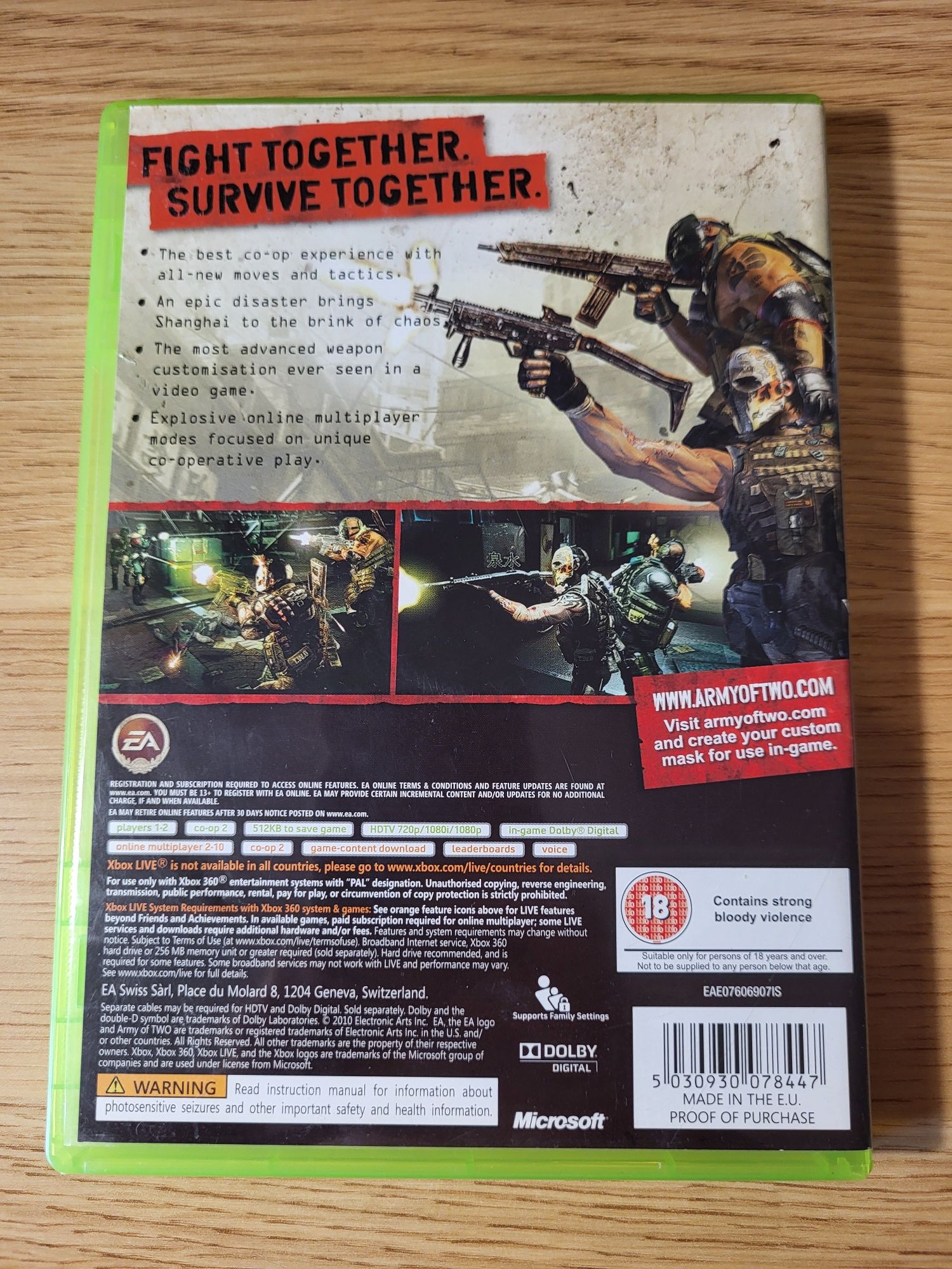 Army of Two the 40th day gra xbox 360