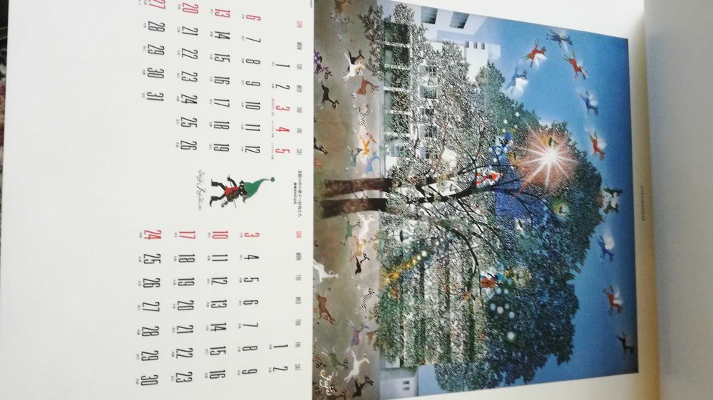 Grafiki japońskiego artysty Seiji Fujishiro oryginalne kalendarze