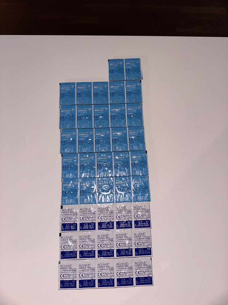 Soczewki jednodniowe Acuvue Oasys, Acuvue Moist 42 szt