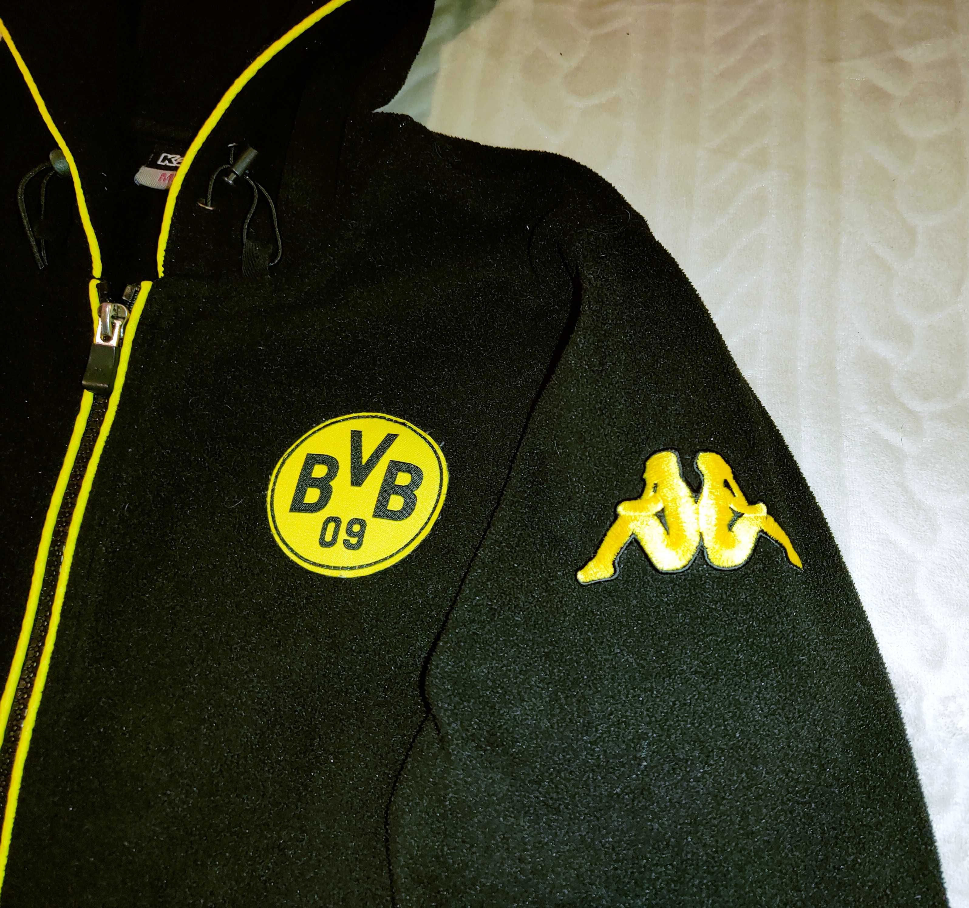 BVB Borussia Dortmund piłkarski sportowy POLAR z kapturem KAPPA M
