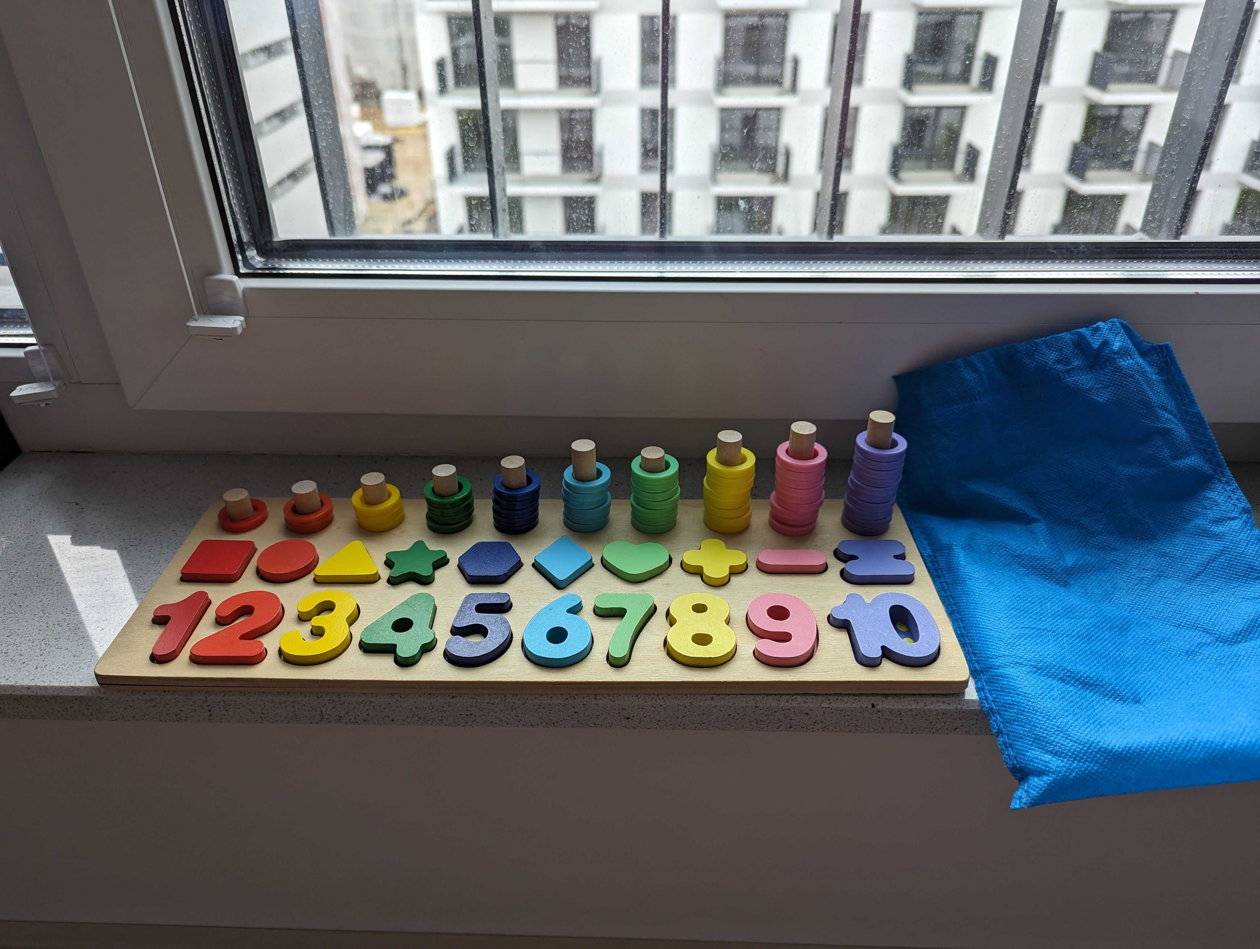 Zabawka drewniana puzzle / edukacyjna / cyfry