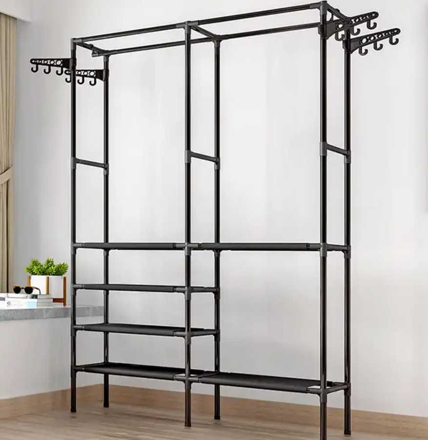 Вішалка для одягу Simple Coat Rack Double Row Вішалка з полицями