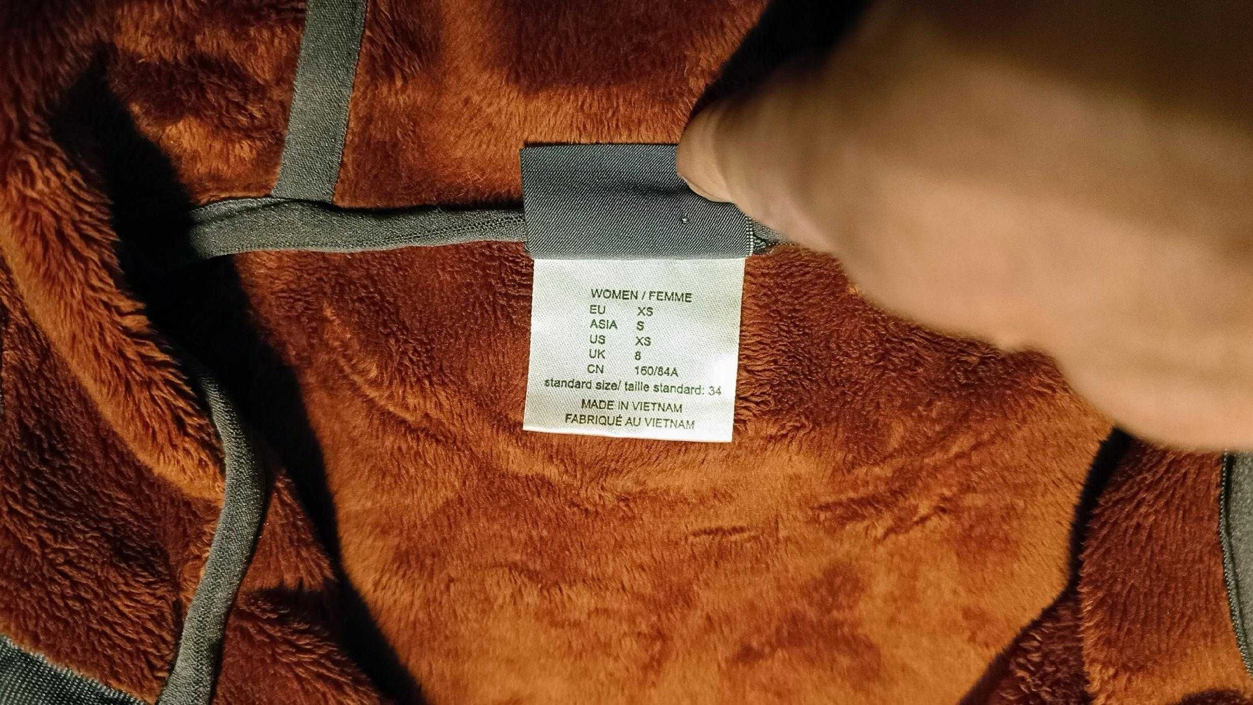 Damska długa ocieplana kurtka JACK WOLFSKIN FLEXSHIELD r.XS st.idealny