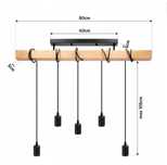 Lampa sufitowa wisząca LED 5x E27 Loft
