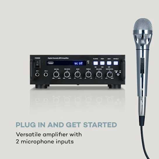 Karaoke Star 3 zestaw karaoke 2x75W BT port USB line-in mikrofon S707