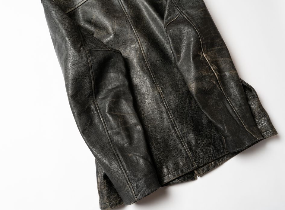 FRYE Distressed Leather Coat Jacket шкіряна куртка [Jmh016485]