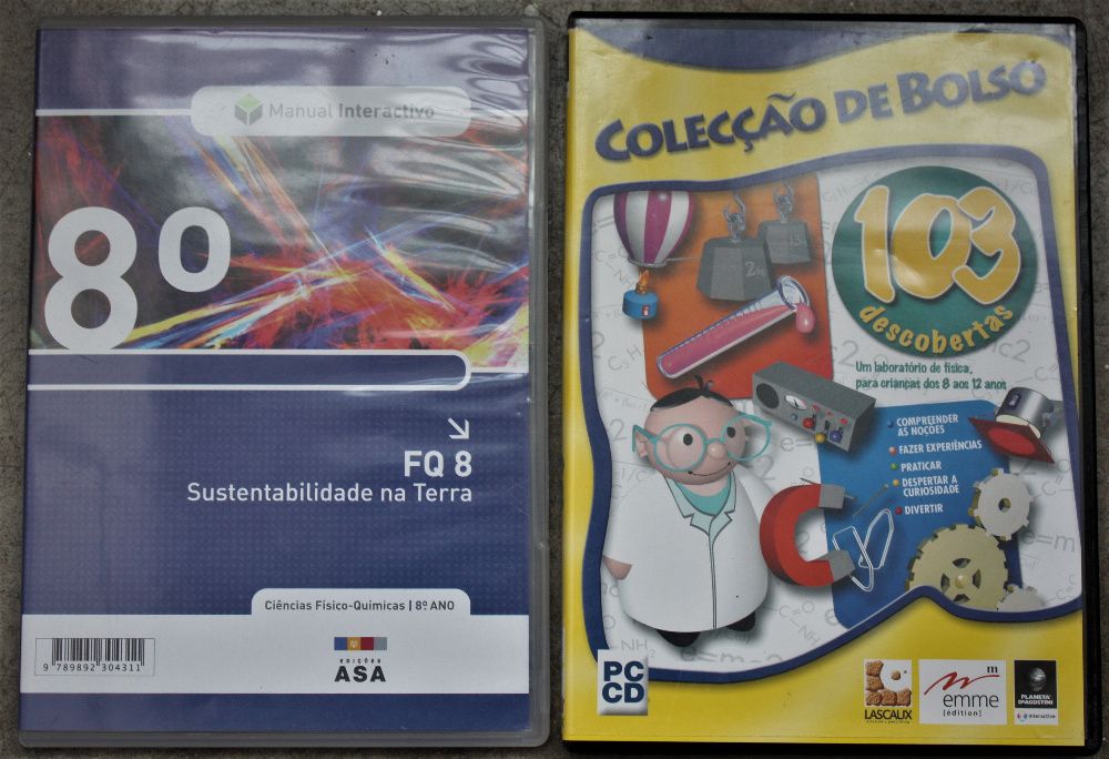 oferta de portes 4 CDs didácticos com jogos, como novos