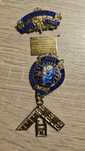 Srebrny medal masoński z UK + brelok z monety Half Crown z 1948