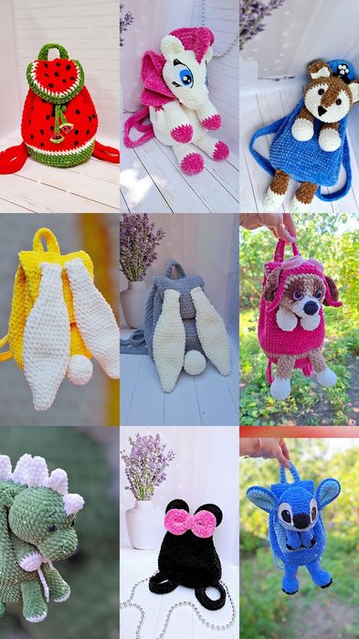 В'язані Рюкзачки для ваших діточок