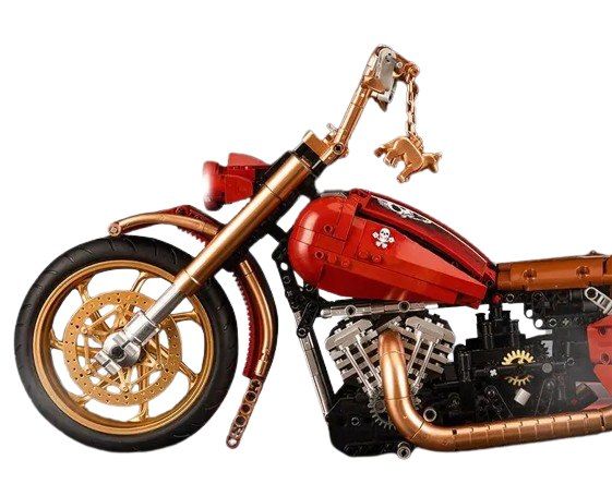 2111w1 Motor Klocki Motocykl Czerwony dla dzieci Imitacja silnika