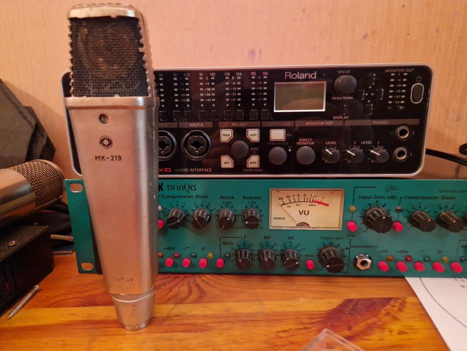 Студийный микрофон Октава Мк219 отличное состояние PopFilter+держатель