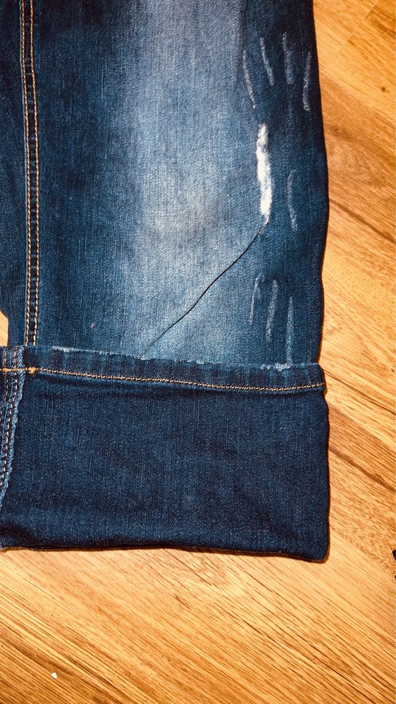 Rybaczki jeans spodnie boc dla koniet w ciąy xxl 50 elastyczbe c2