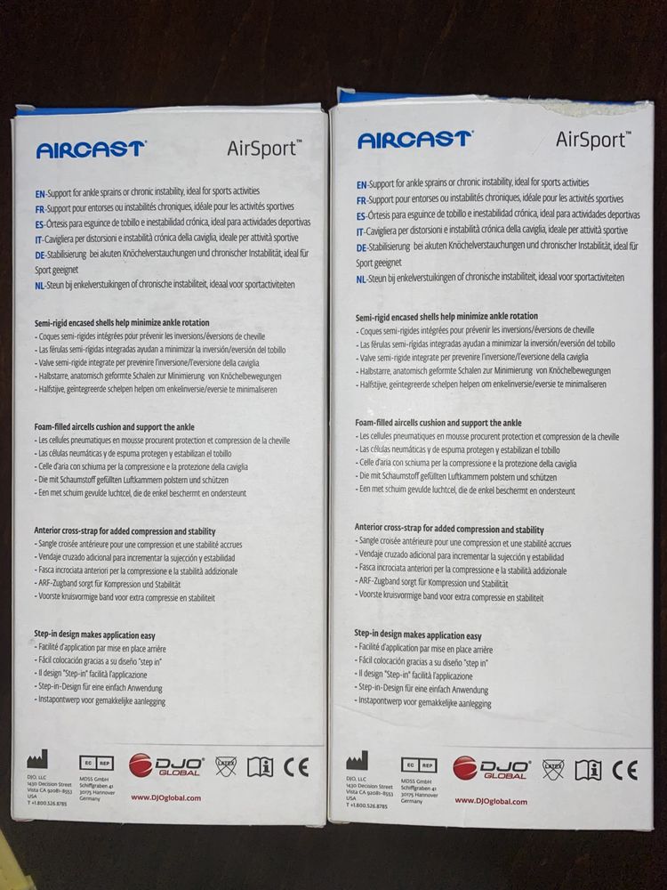 Ortezy Aircast AirSport rozmiar 36