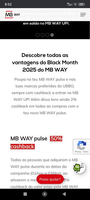 MBWAY Pulse Keychain preto + ofertas cashback