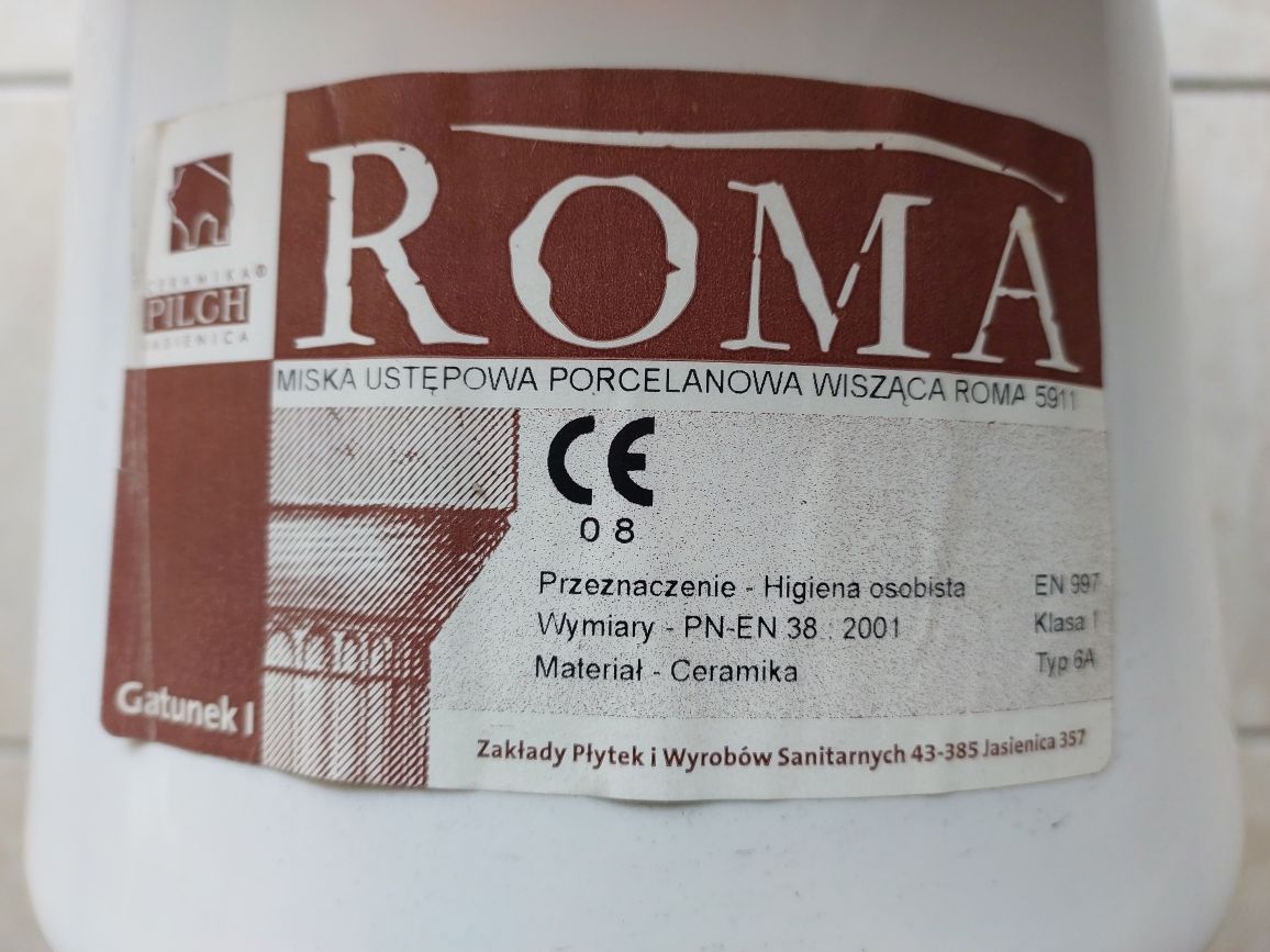 Bidet i WC zawieszany Roma