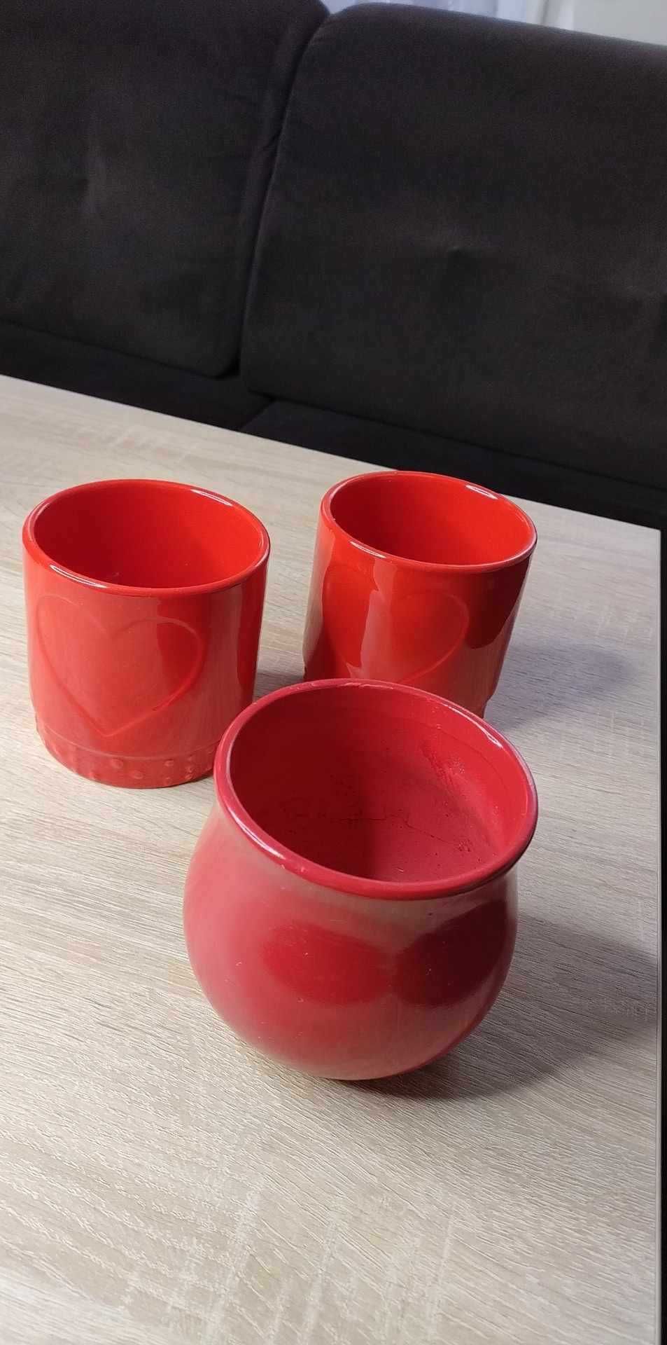 Osłonki ceramiczne czerwone 3 szt