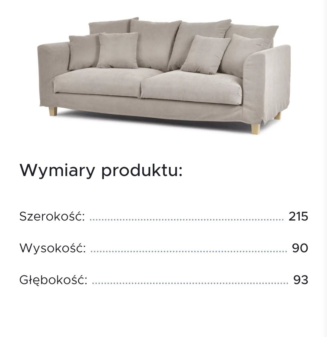 Sofa  kanapa 3 osobowa beżowa