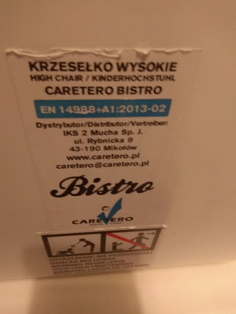 Caretero krzesełko do karmienia