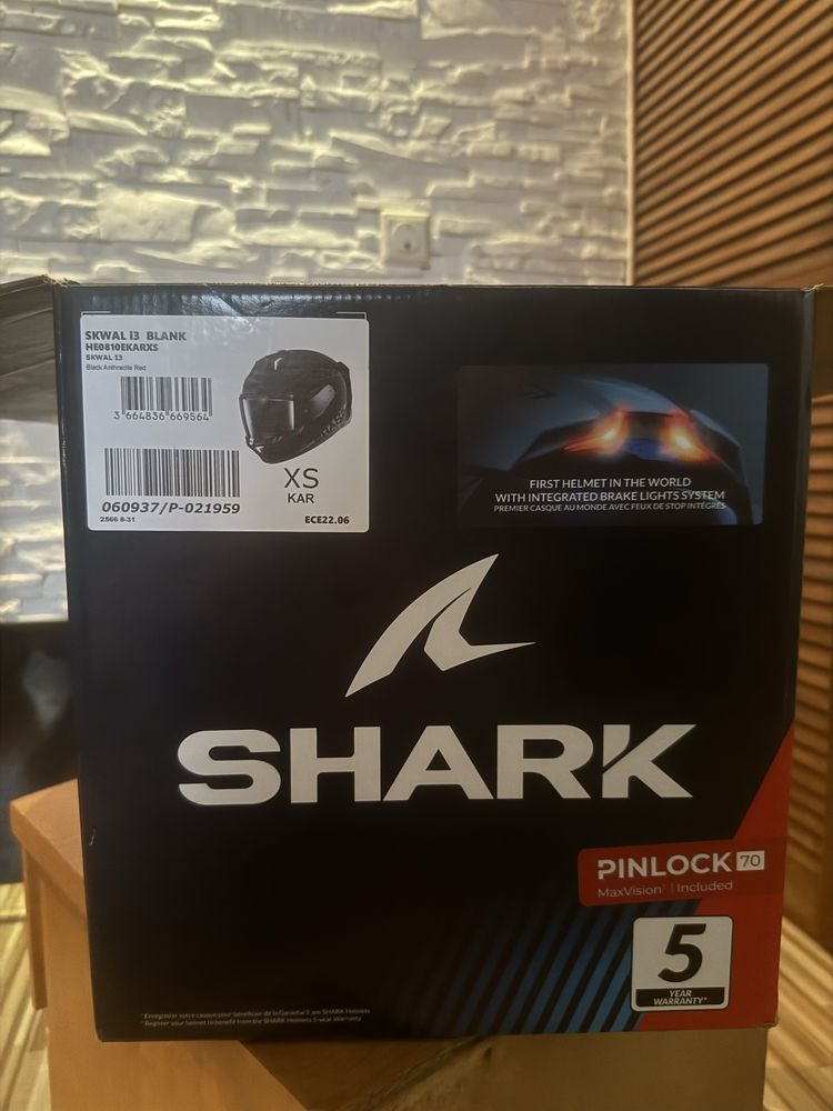 Kask motocyklowy SHARK XS + interkom