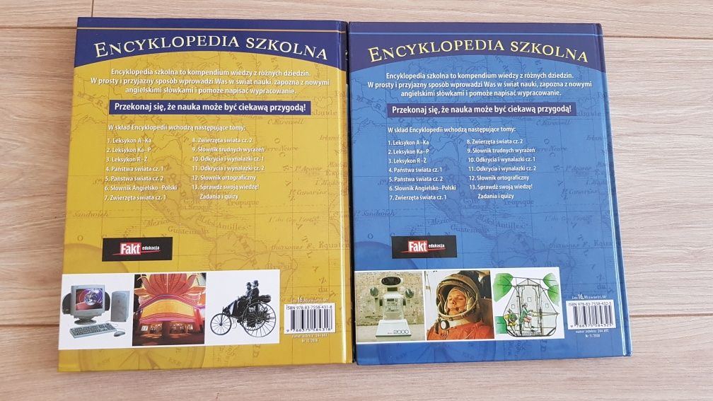 Odkrycia i wynalazki cz 1 i 2, encyklopedia szkolna tom 10 i 11