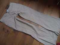 spodnie H&M beż jeansy rozszerzane dzwony M bojówki vintage oldschool