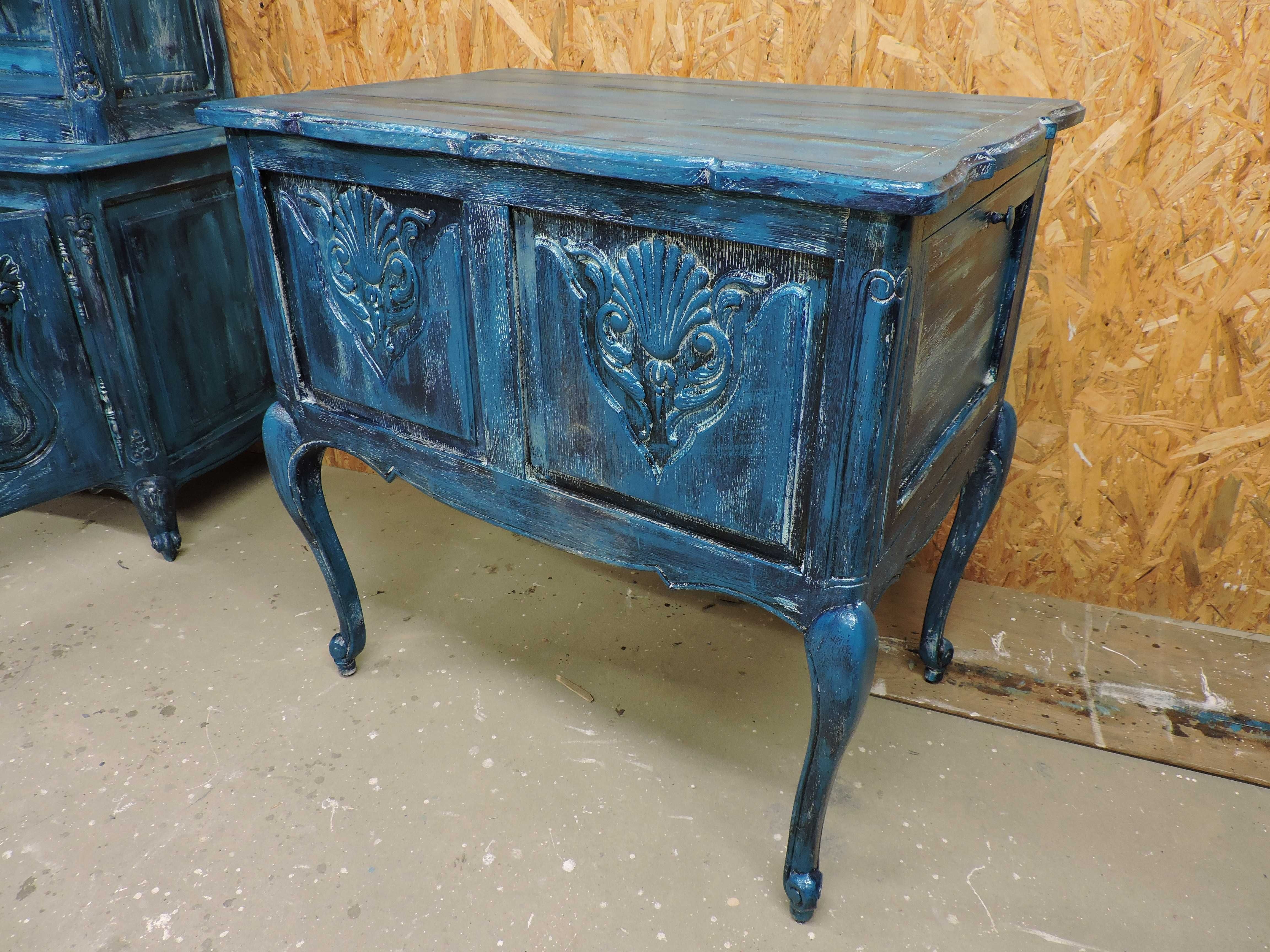 Komoda ludwikowska szafeczka Shabby Chic przecierka