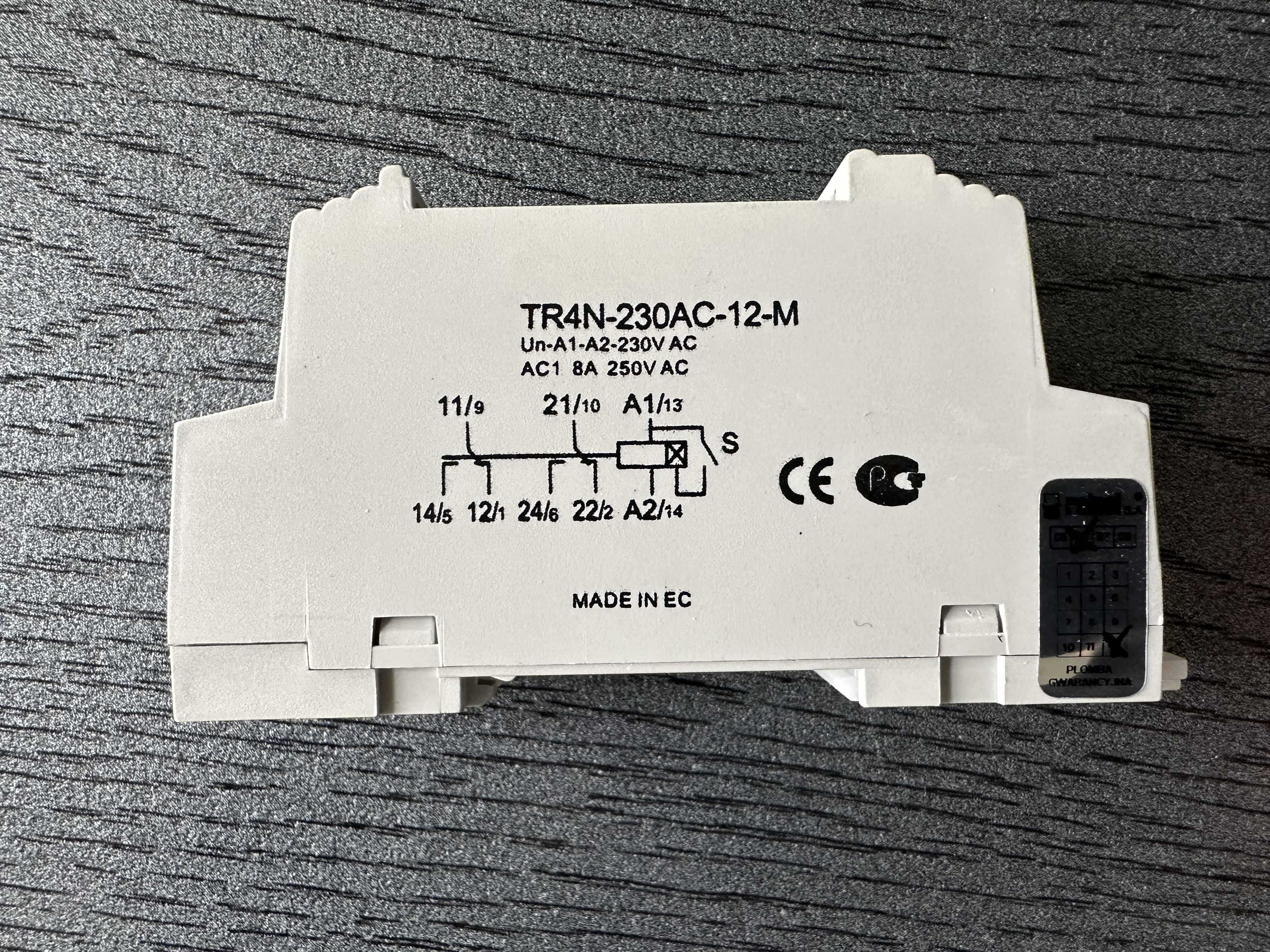 Przekaźnik TR4N-230AC-12-M wielofunkcyjny, 2P, 230VAC Relpol