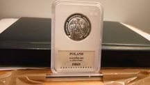 Moneta srebro Polska 10 zł St. Leszczyński Półpostać 2003 Grading PR69