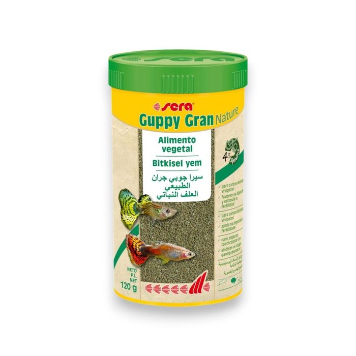 Pack de Sera Guppy Gran Nature (120g) + 20 Plantas Aquário "Low Tech"