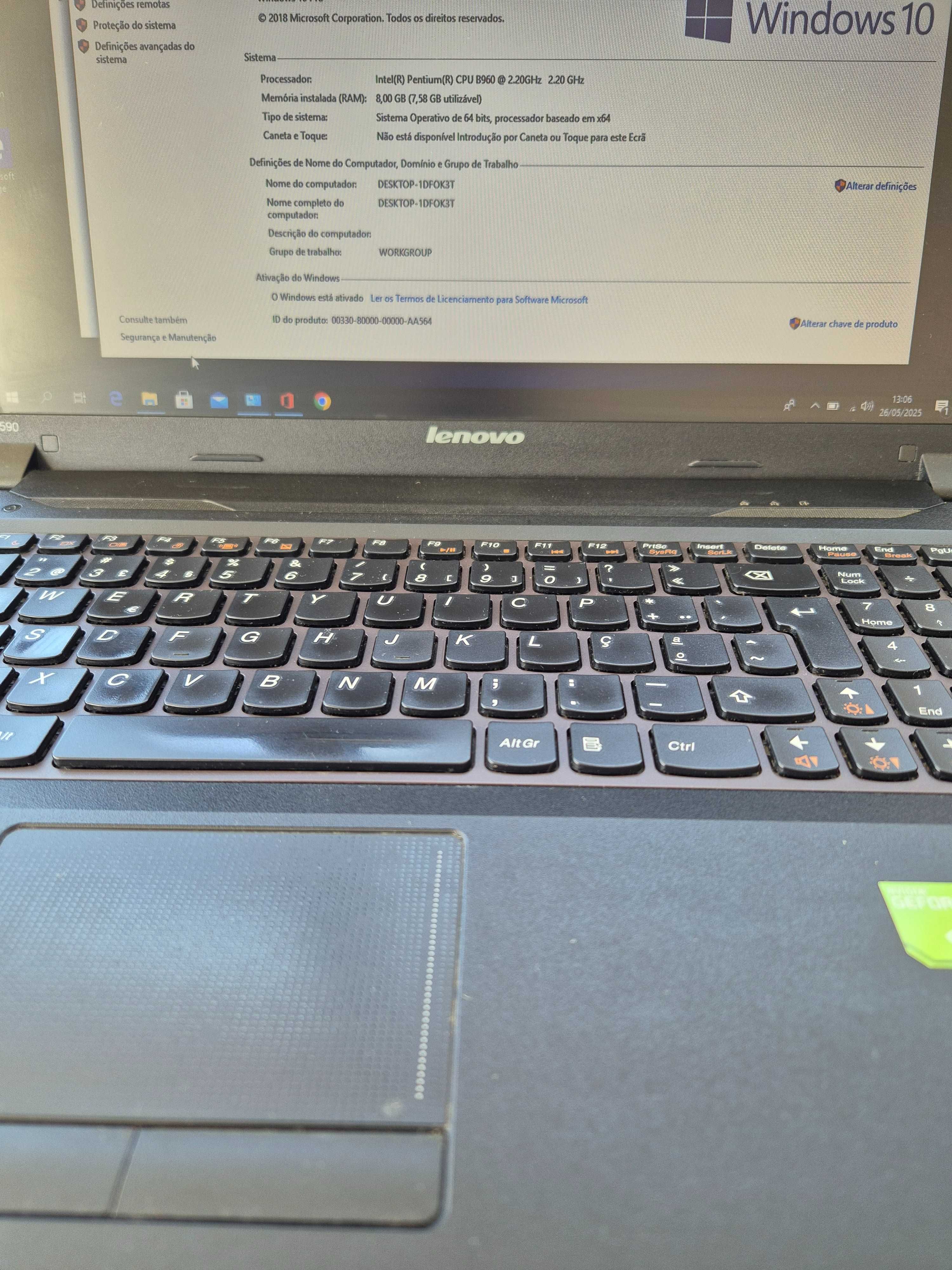 Lenovo B590 processador B960, Gráficas intel e geforce GT 720M