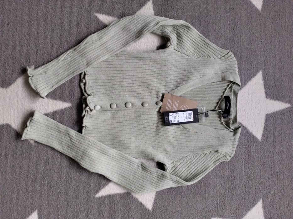 Nowy Sweterek oliwkowy krótki kardigan sweterek Vero moda s