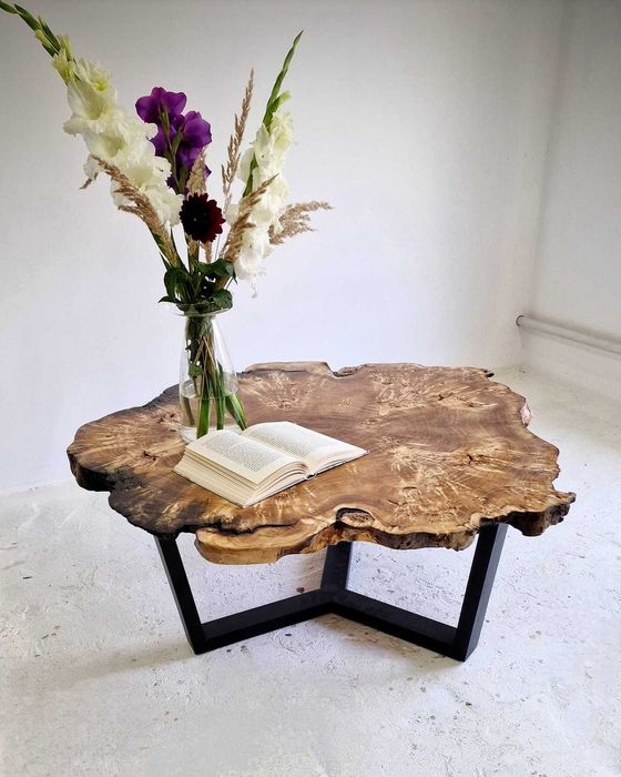 Stół stolik kawowy z plastra komplet lite drewno dąb PRODUCENT