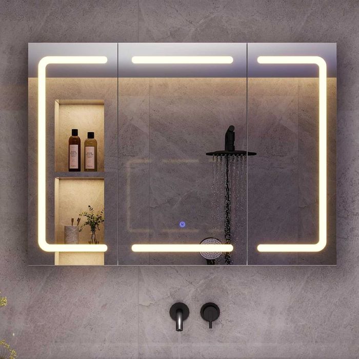 Nowa szafka łazienkowa z lustrem LED /lustro /półka/wnęka 80x60 !N210!