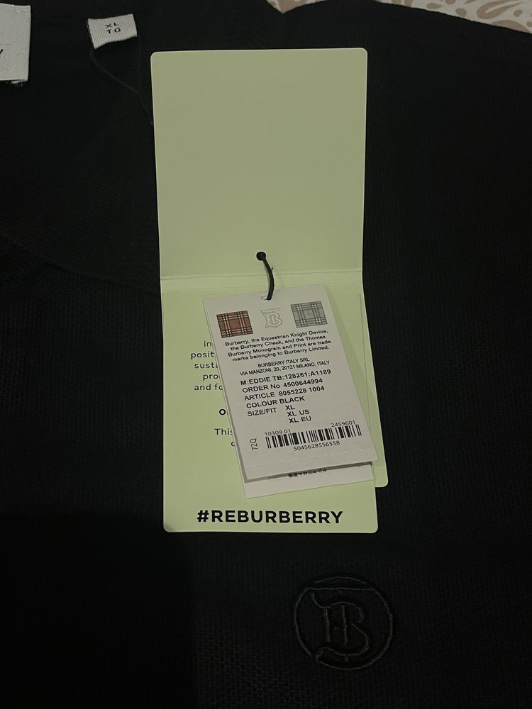 Burberry czarne polo NOWE roz. XL