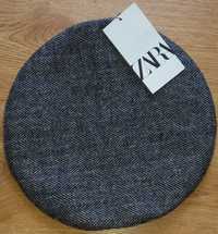 ZARA Beret z wełną w jodełkę - S / M