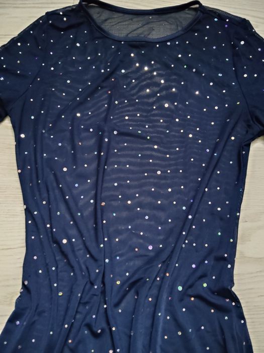 Granatowa wieczorowa sukienka M